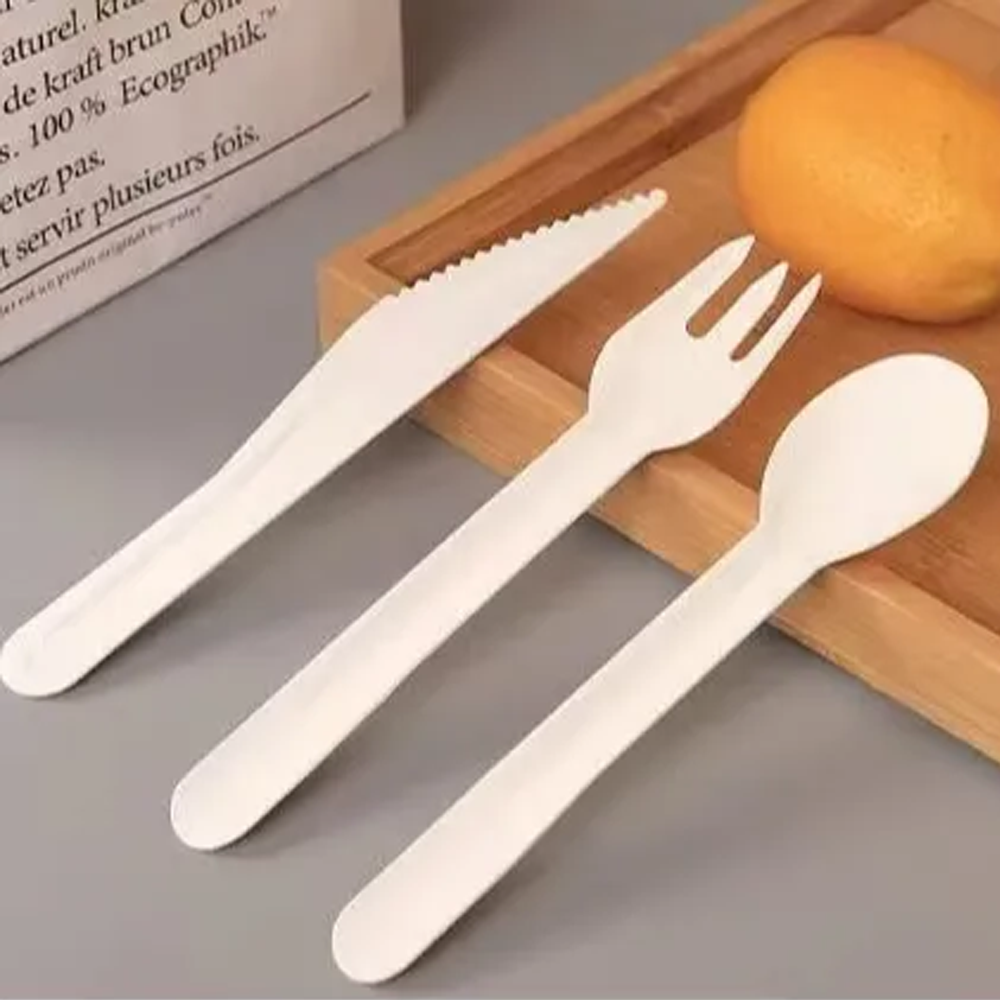 Disposable paper cutlery kraft paper knife spoon fork
